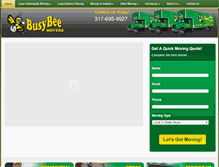 Tablet Screenshot of busybeemovers.com